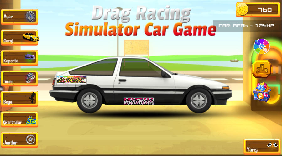 Drag Racing Simulator Car Game Game Screenshot