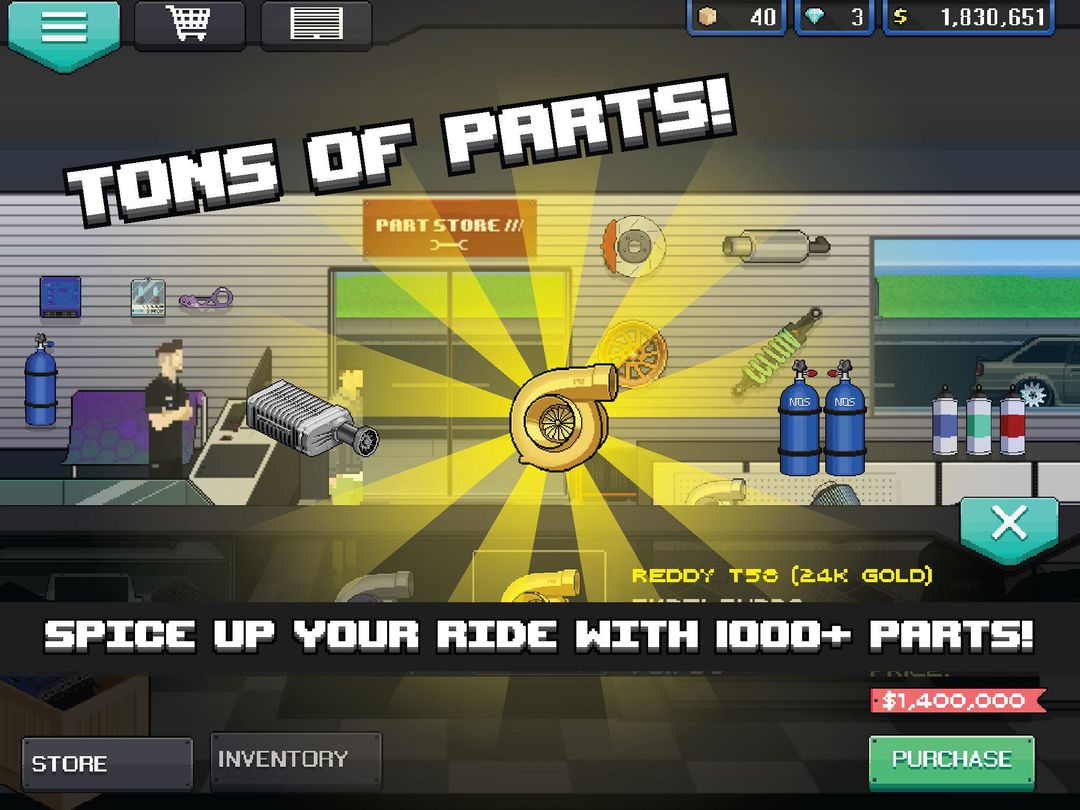 Screenshot of Pixel Car Racer