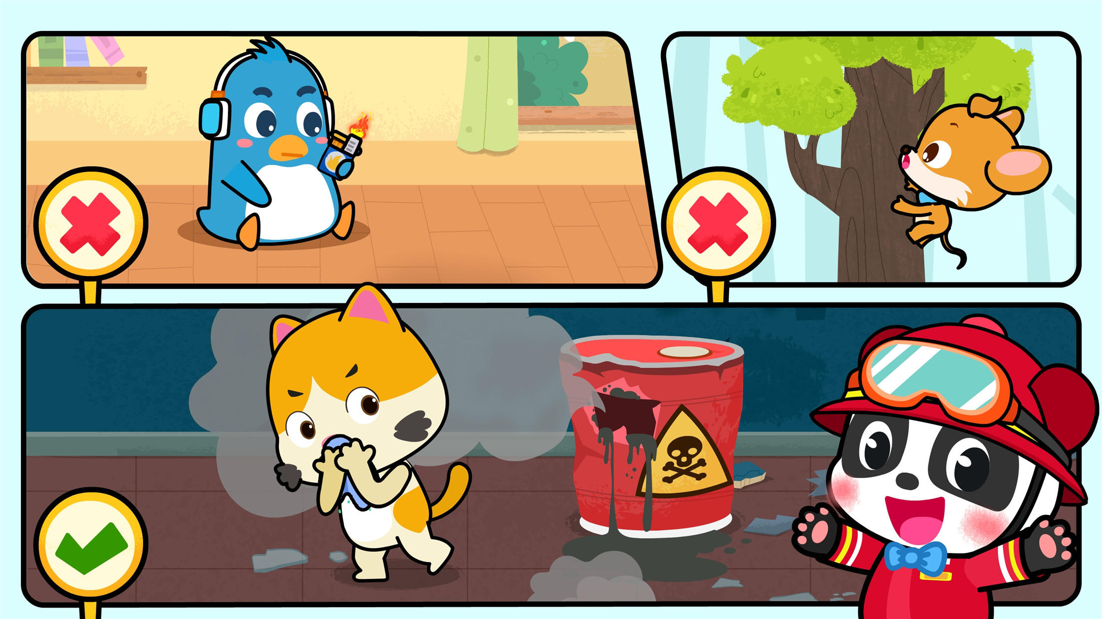 Baby Panda's Fire Safety screenshot game