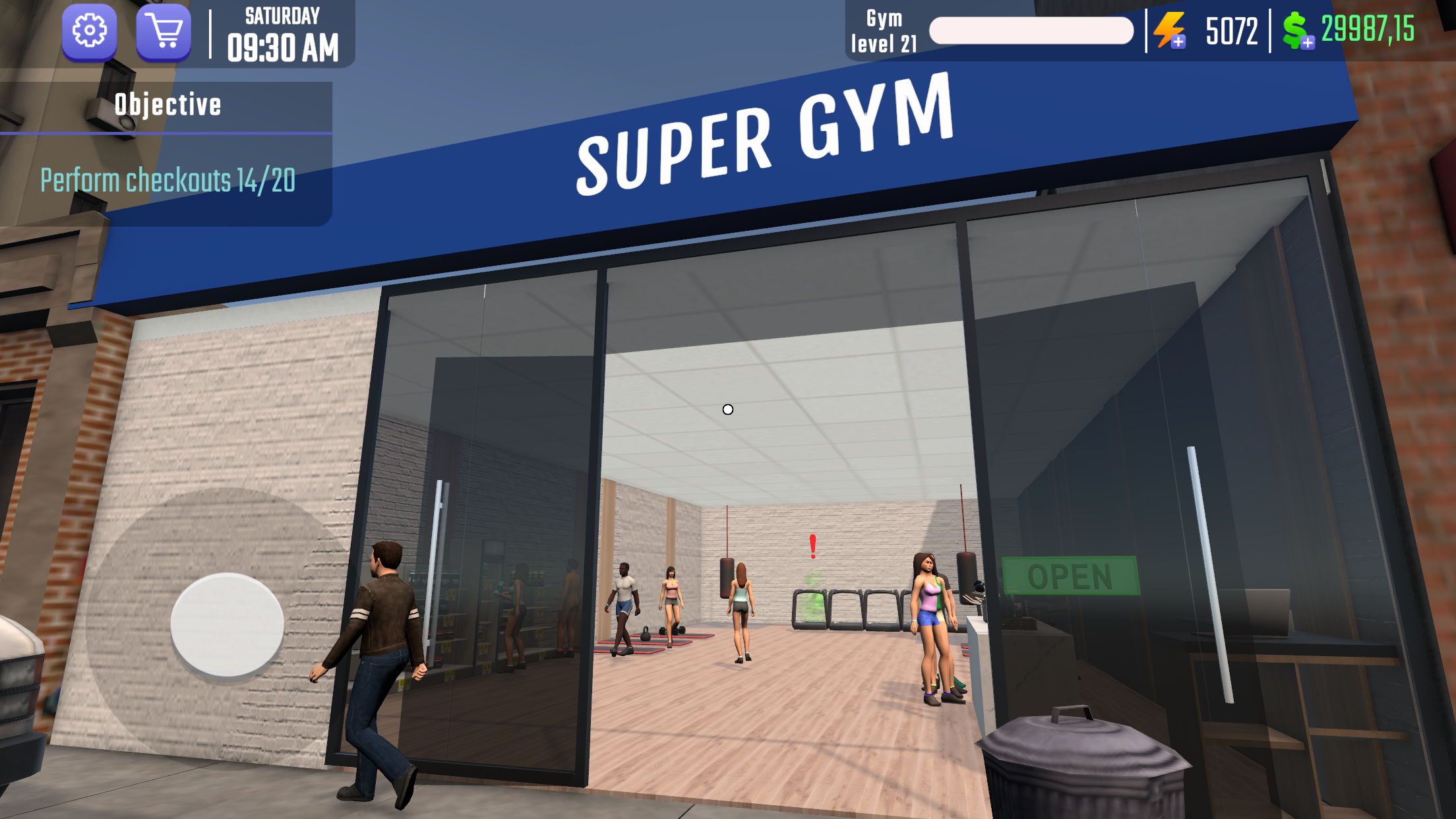 Gym Simulator 3D Fitness Store Game Screenshot