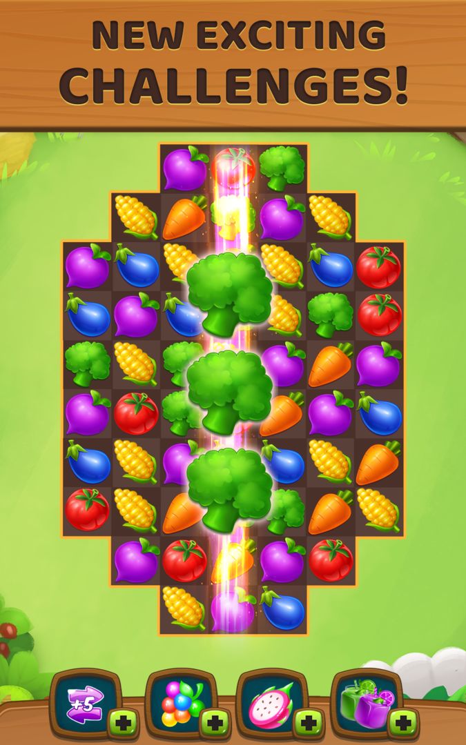 Pocket Farm - Match 3 Puzzle ภาพหน้าจอเกม