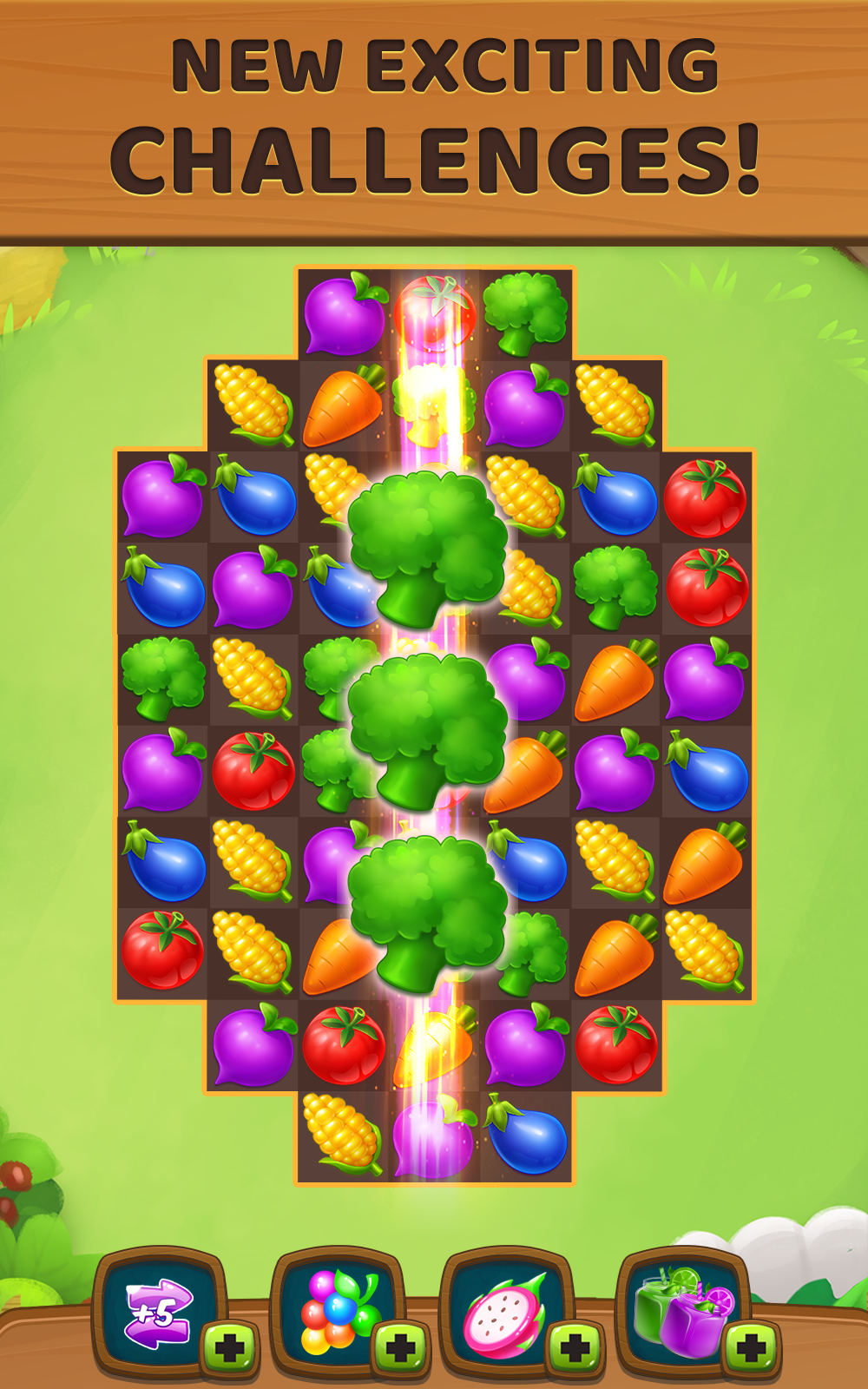 Captura de Tela do Jogo Pocket Farm - Match 3 Puzzle