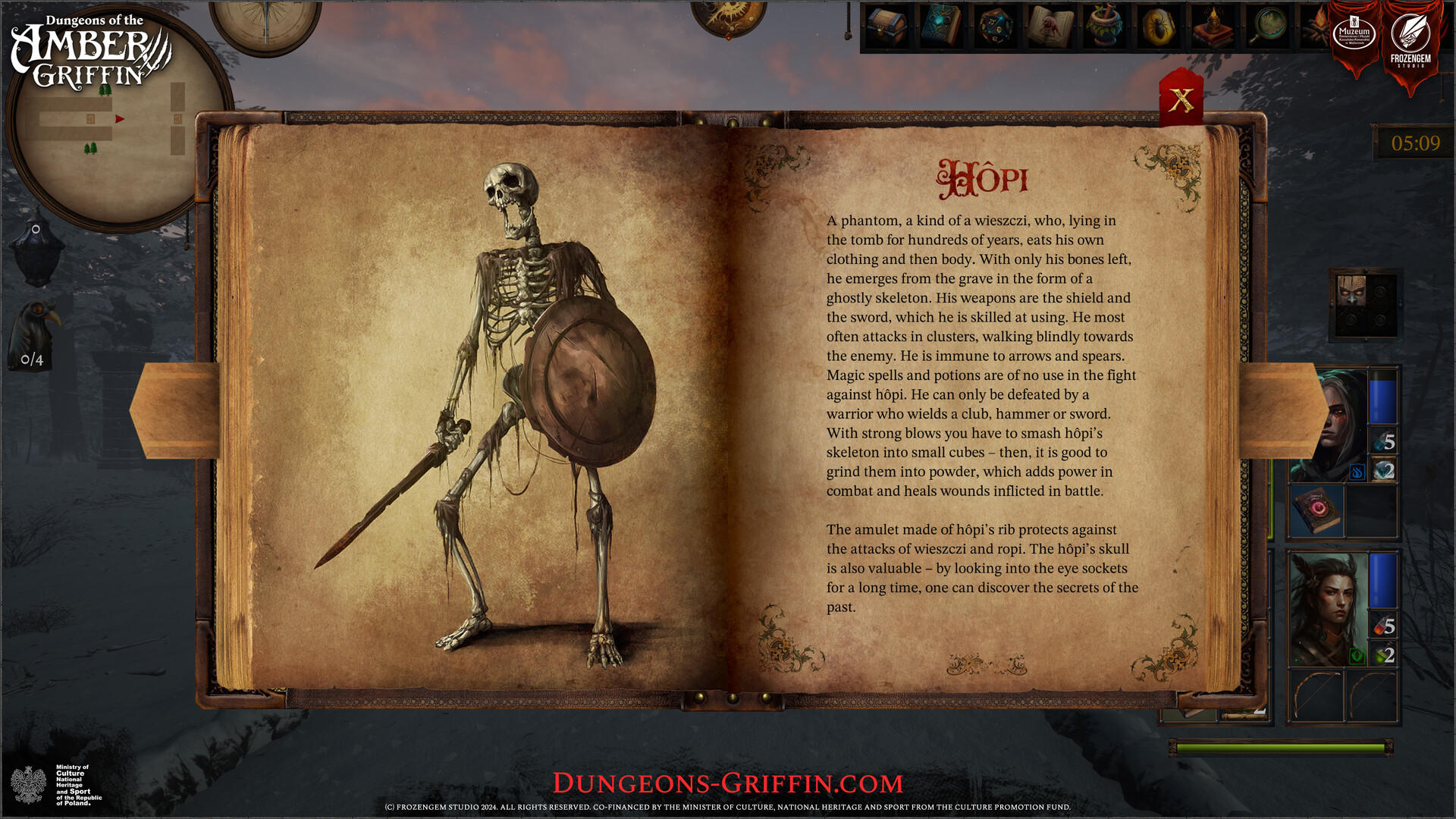Dungeons of the Amber Griffin screenshot game