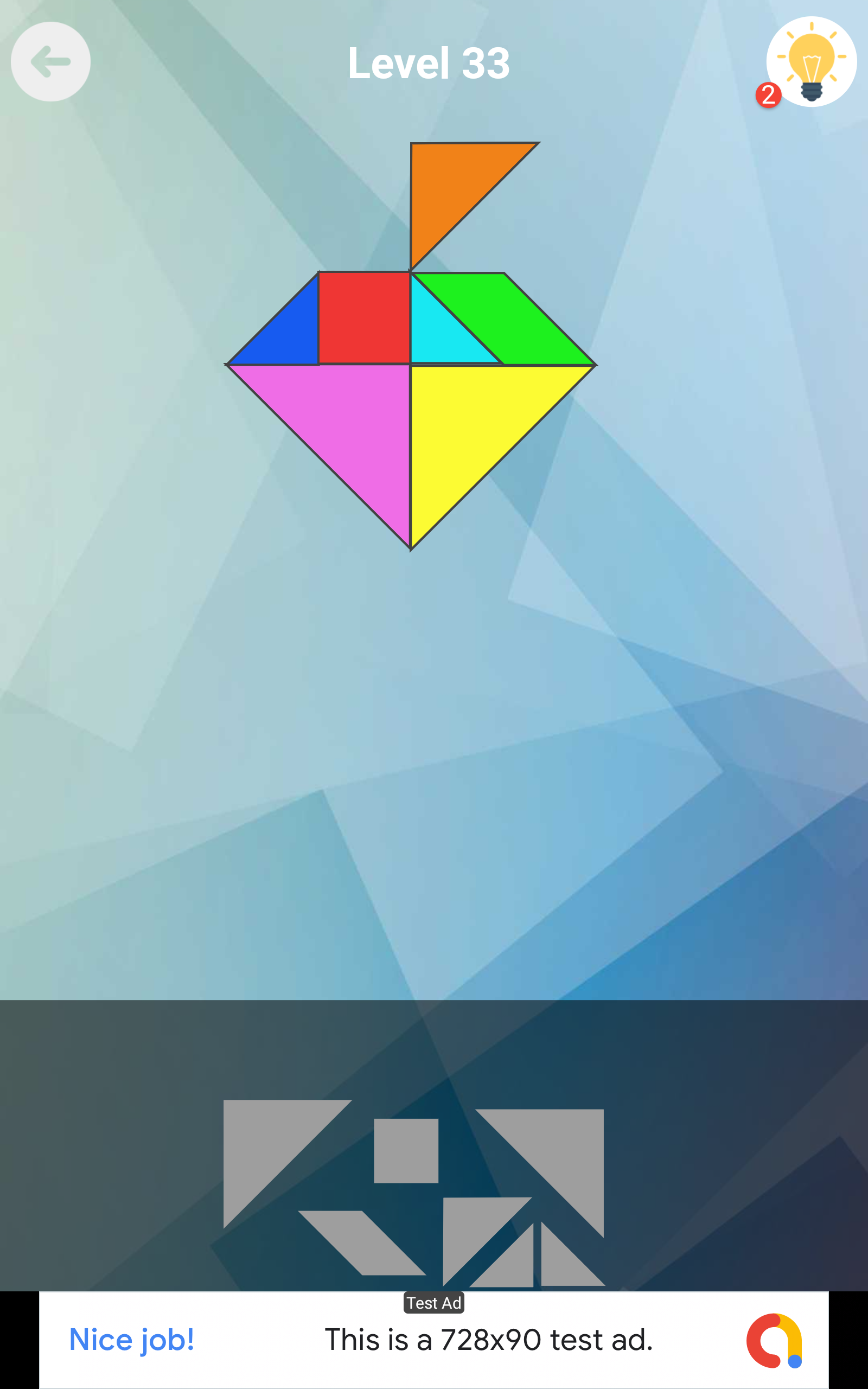 Tangram Puzzle 1000 Levels Game Screenshot