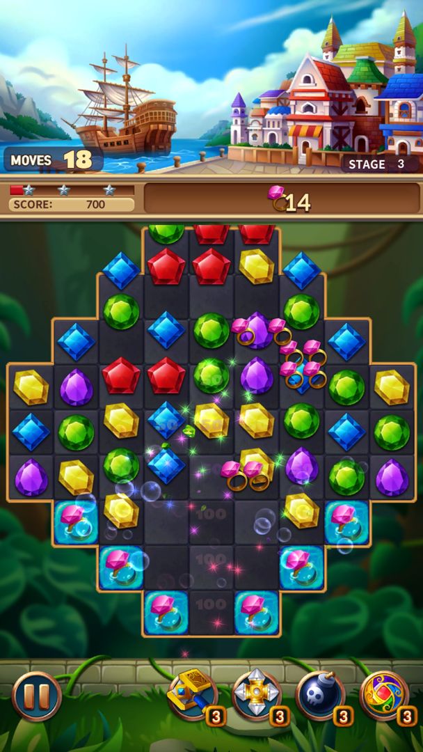 Jewels Fantasy Crush : Match 3 Puzzle ภาพหน้าจอเกม