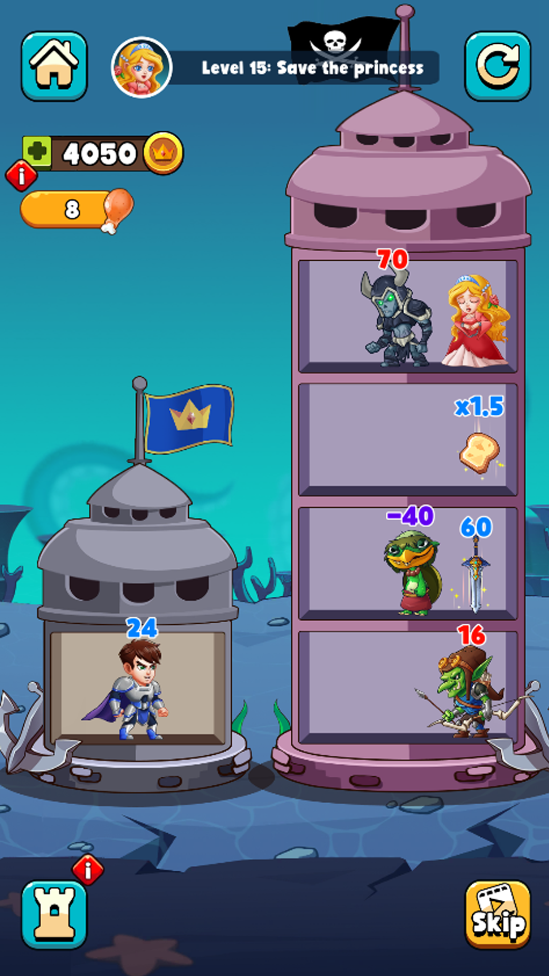 Hero Tower Wars - Merge Puzzle Game Screenshot