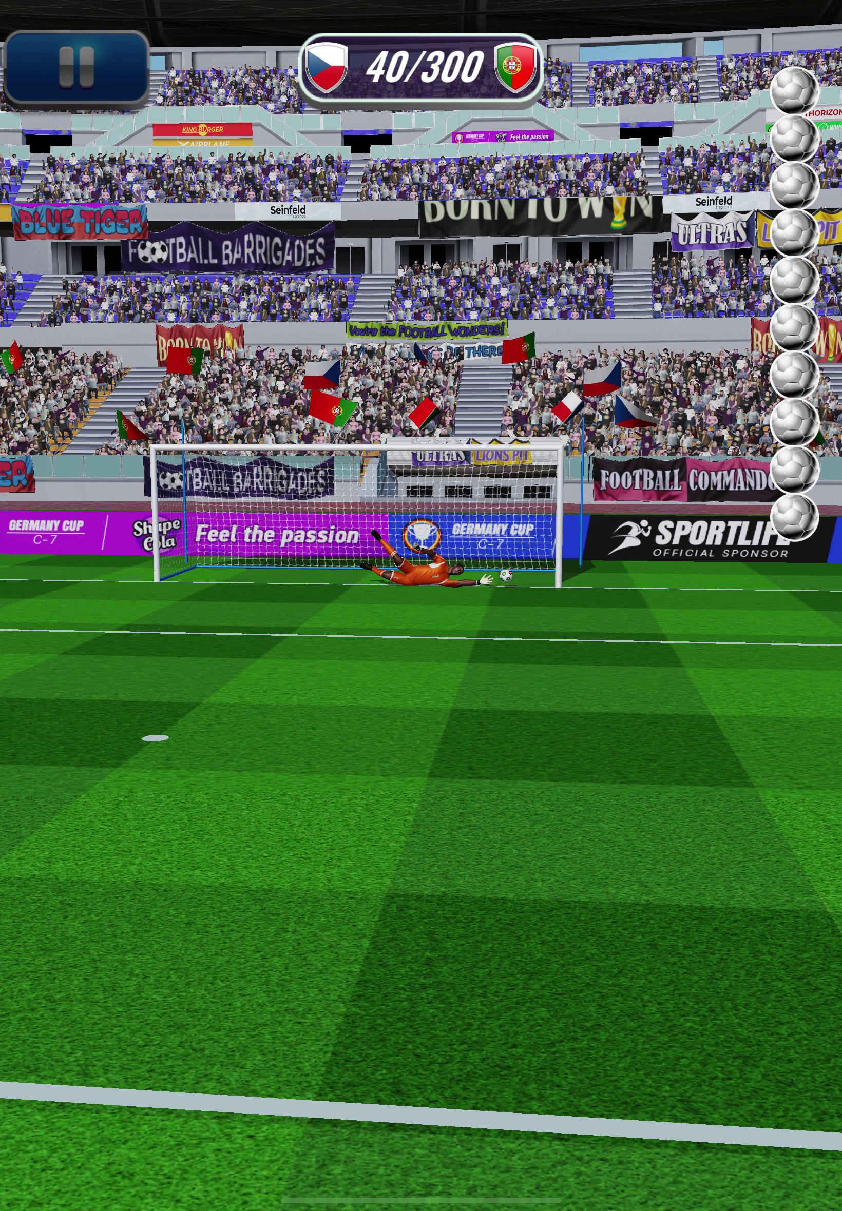 Euro Penalty Flick Soccer ภาพหน้าจอเกม