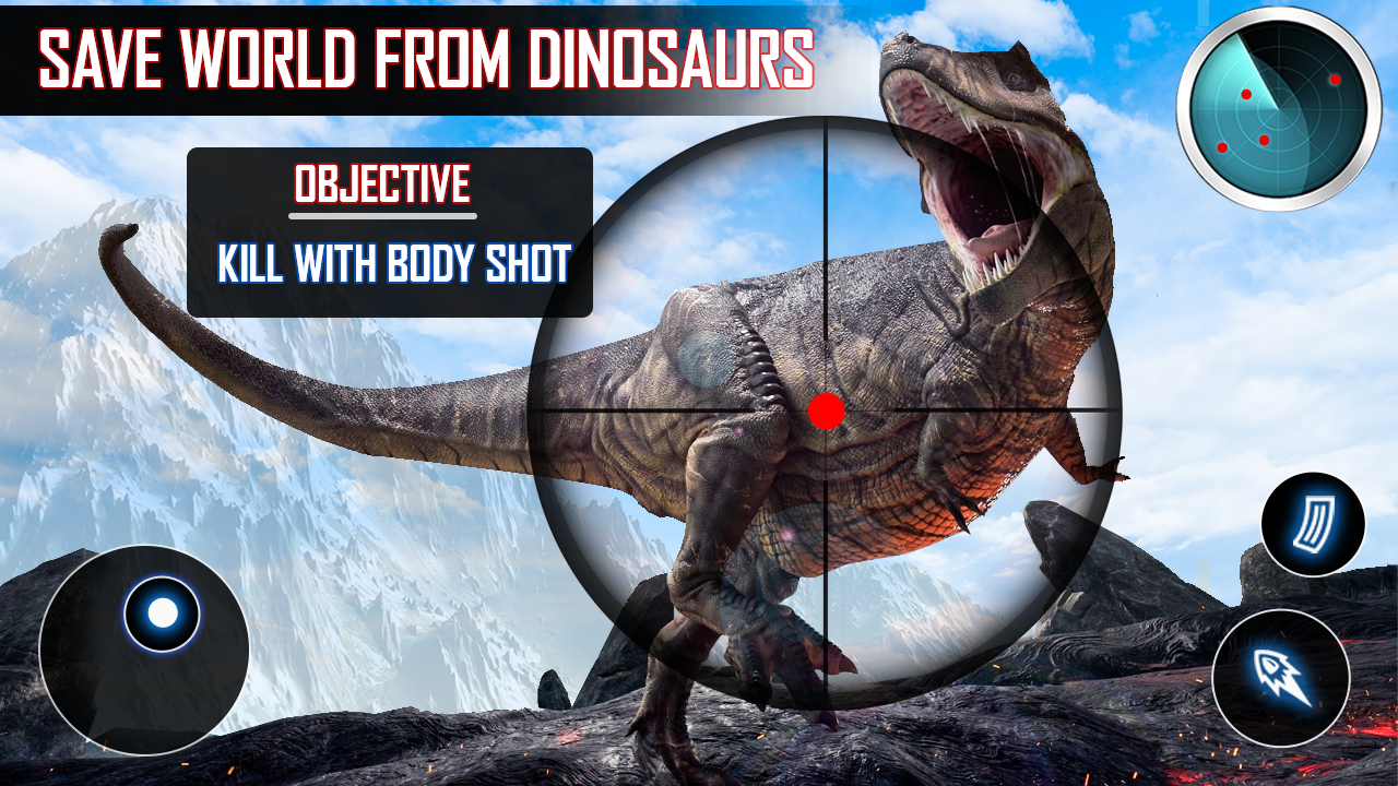 Wild Dinosaur Hunting Games 3D ゲームのスクリーンショット