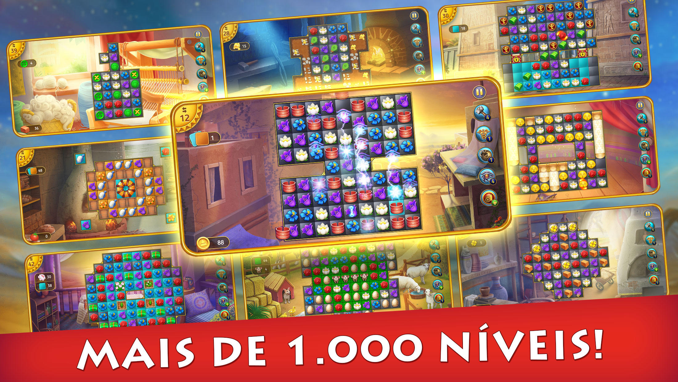 Captura de Tela do Jogo Cradle of Empires Match 3 Jogo