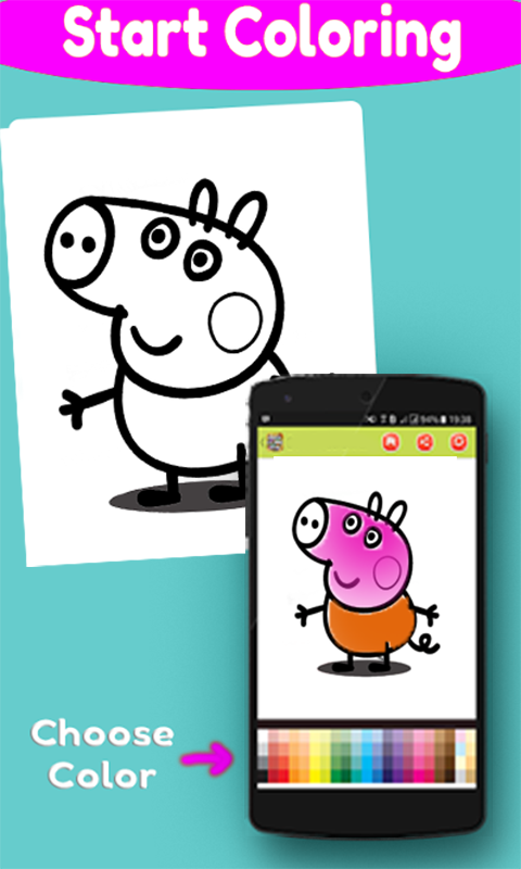 Little Pigs Coloring with Peppa Game for Android/iOS