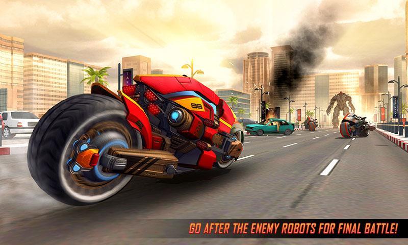 Real Flying Robot Bike Simulator screenshot game