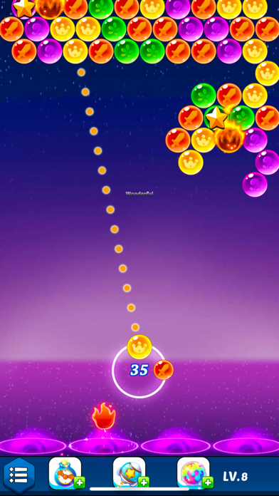 Captura de Tela do Jogo Bubble Shooter: Rainbow Legend