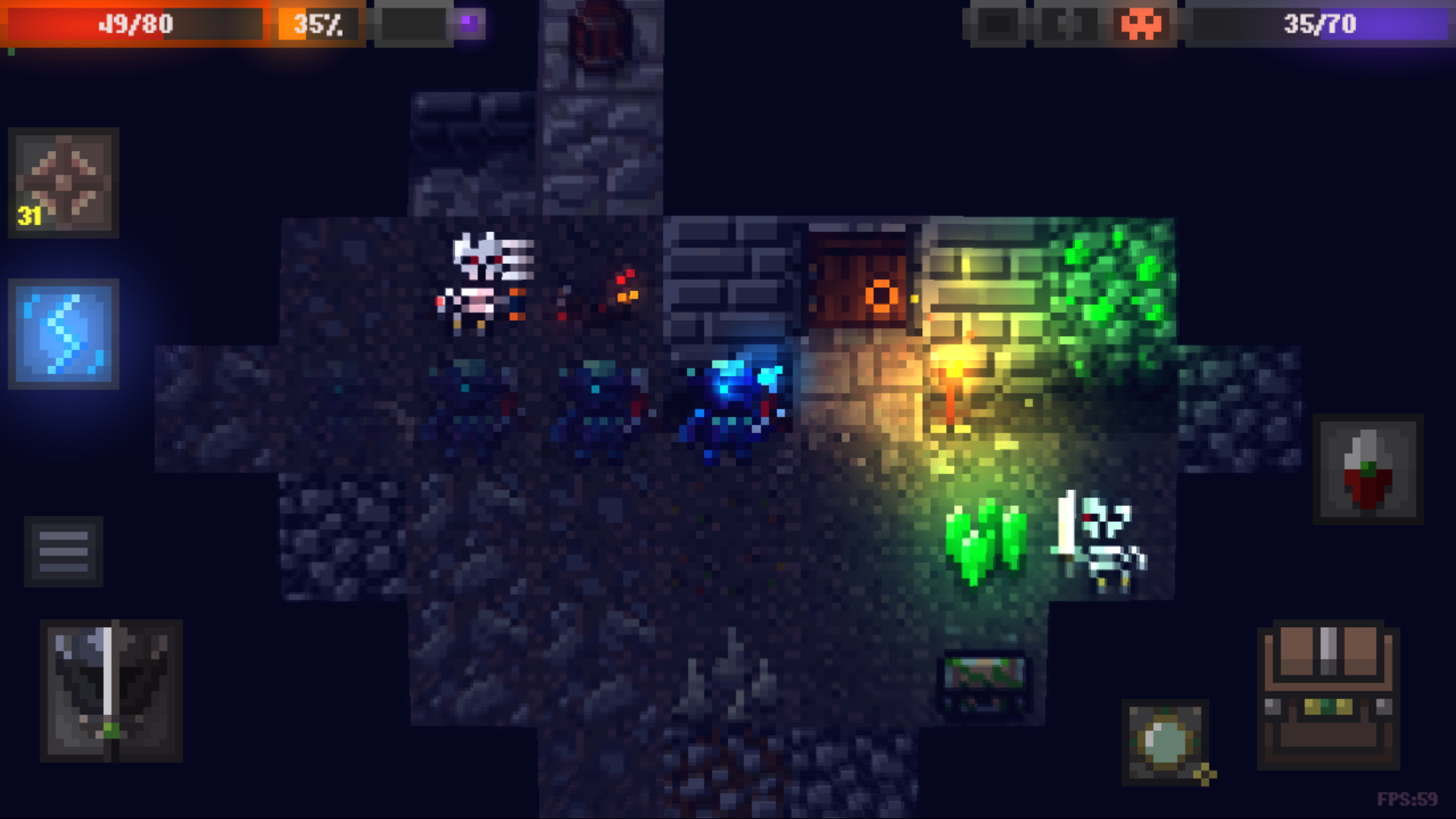 Caves (Roguelike) Game Screenshot