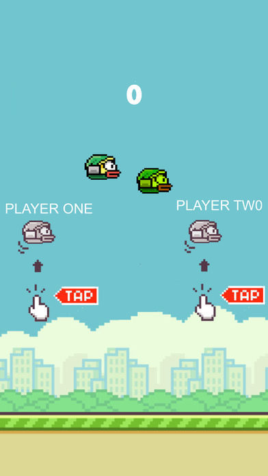 Flappy 2 Players - 两人像素鸟 게임 스크린 샷
