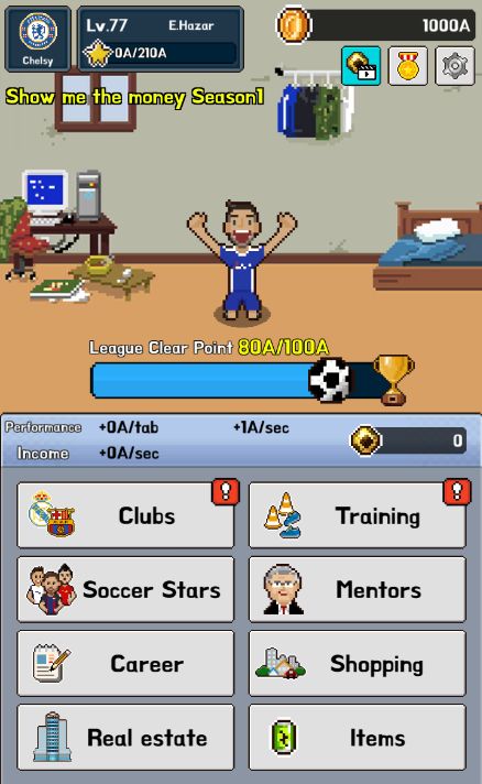 Soccer Star Clicker ภาพหน้าจอเกม