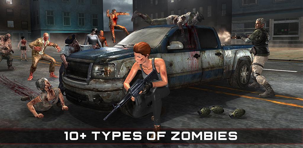 Banner of Dead Zombie Hunter 2019: jogos gratuitos de sobrevivência a zumbis 