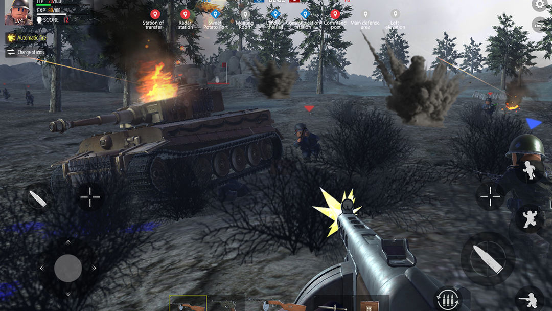 Screenshot of Ardennes Fury: WW2 FPS Guns