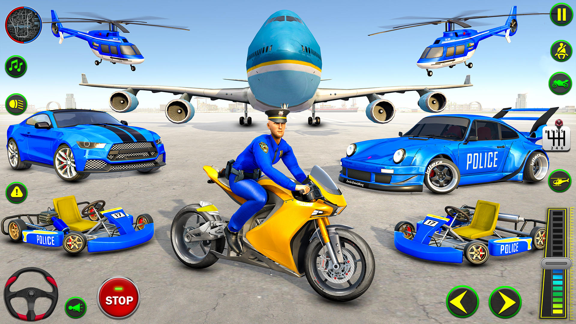 Police Plane Transporter Game Game Screenshot