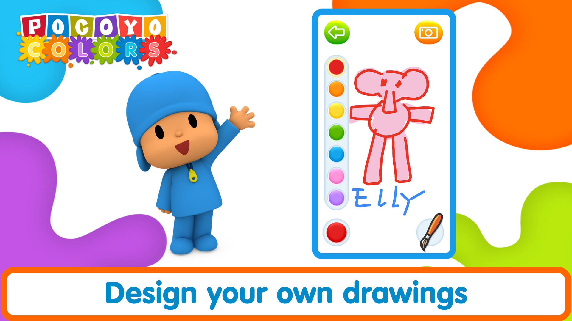 Pocoyo Colors:  Fun drawings! Game Screenshot