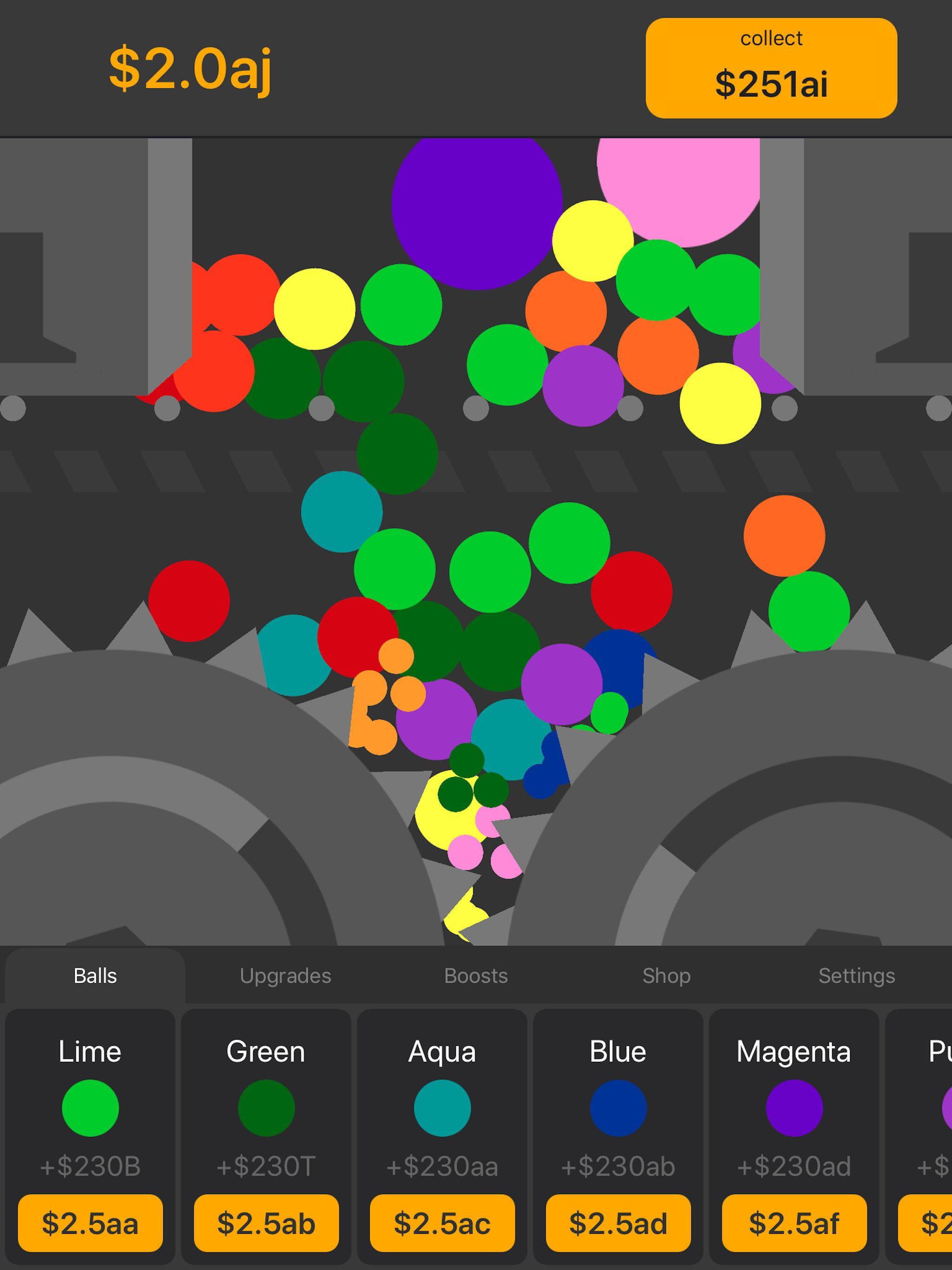 Скриншот игры Idle Ball Crush