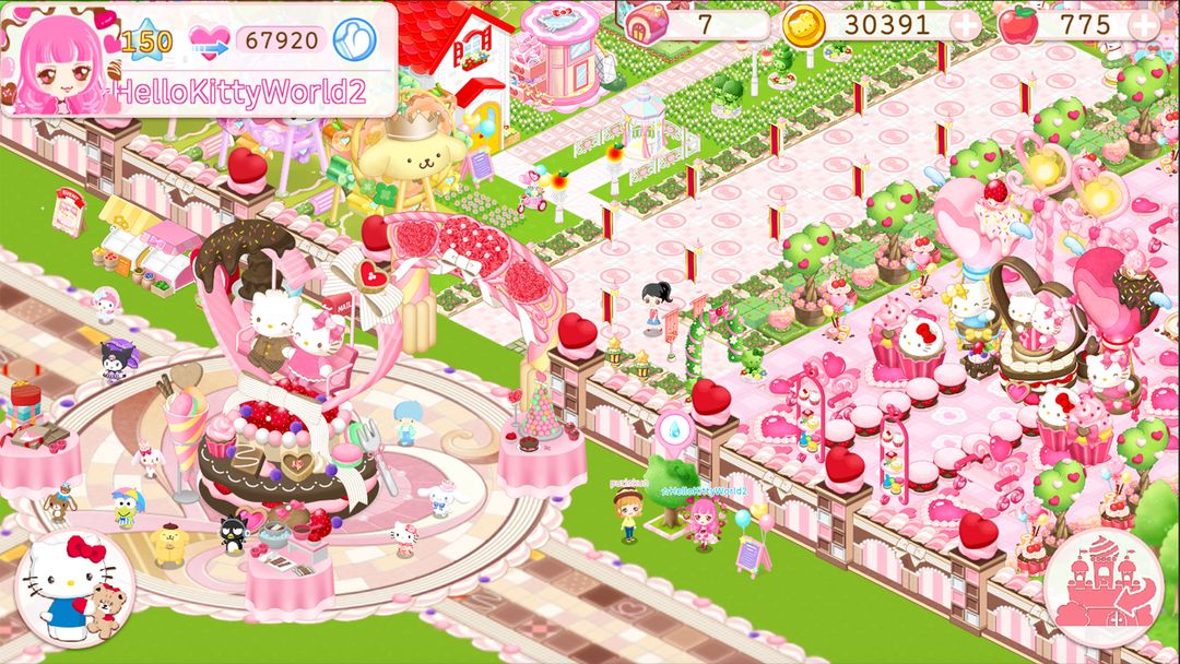 Hello Kitty World 2 Sanrio Kawaii Theme Park Game遊戲截圖