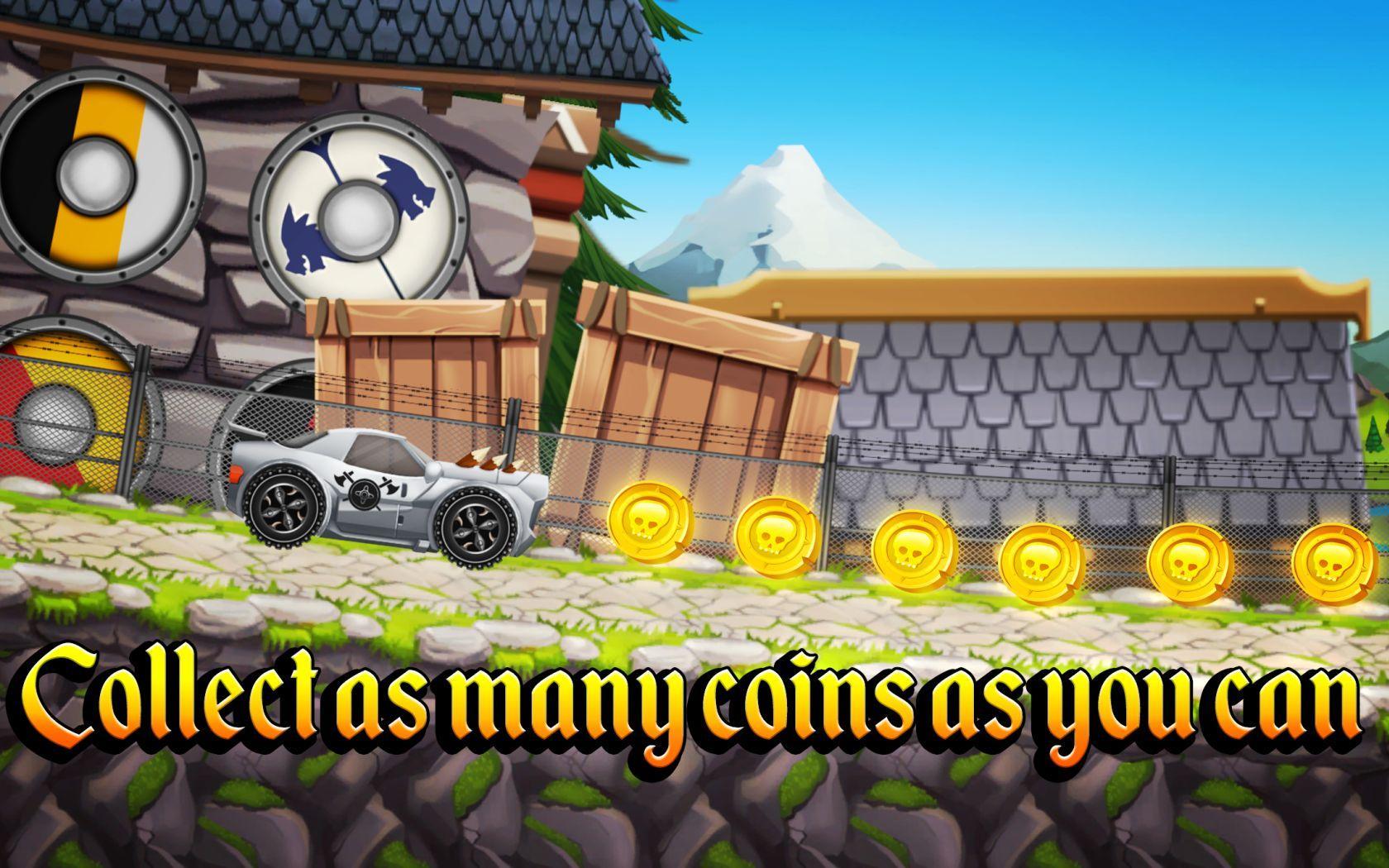 Captura de Tela do Jogo Viking Legends: Funny Car Race Game