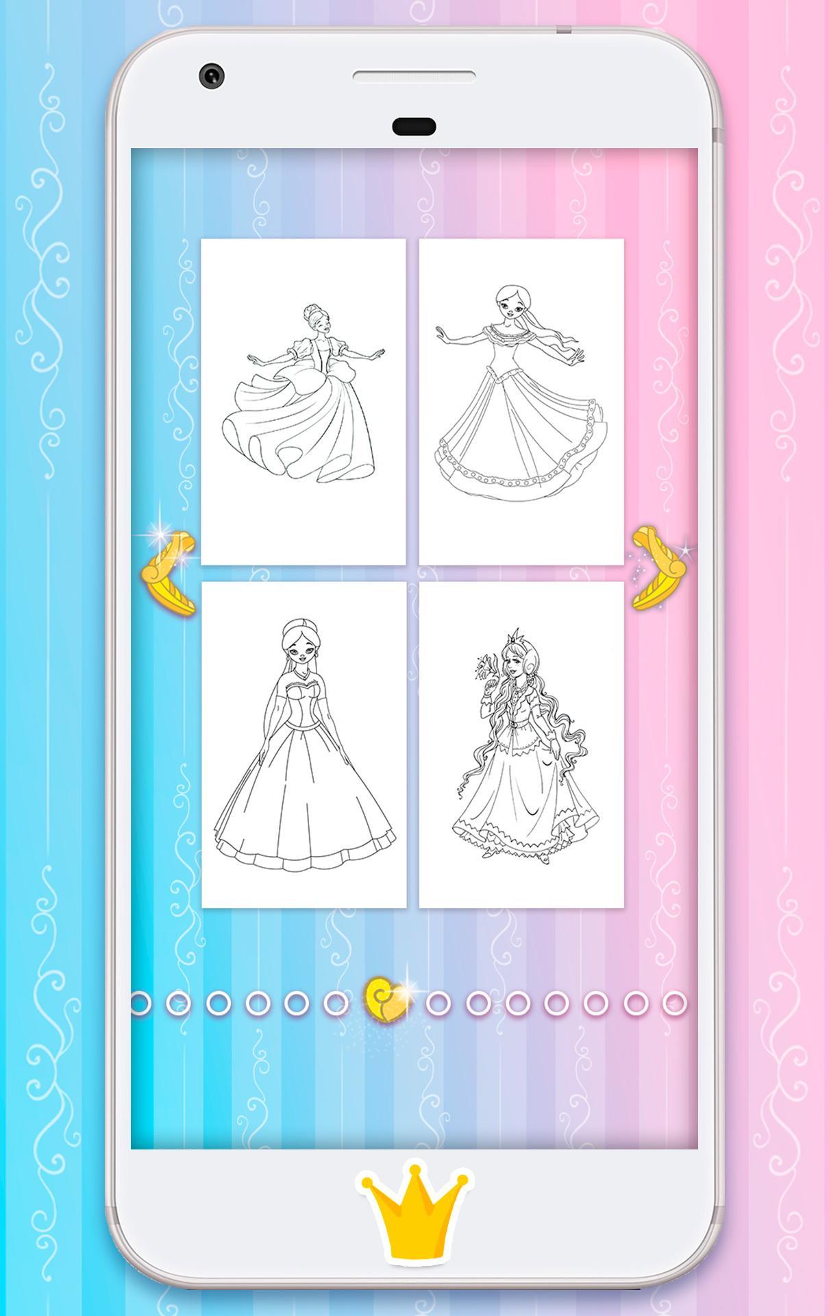 Princess Coloring Pages 게임 스크린 샷