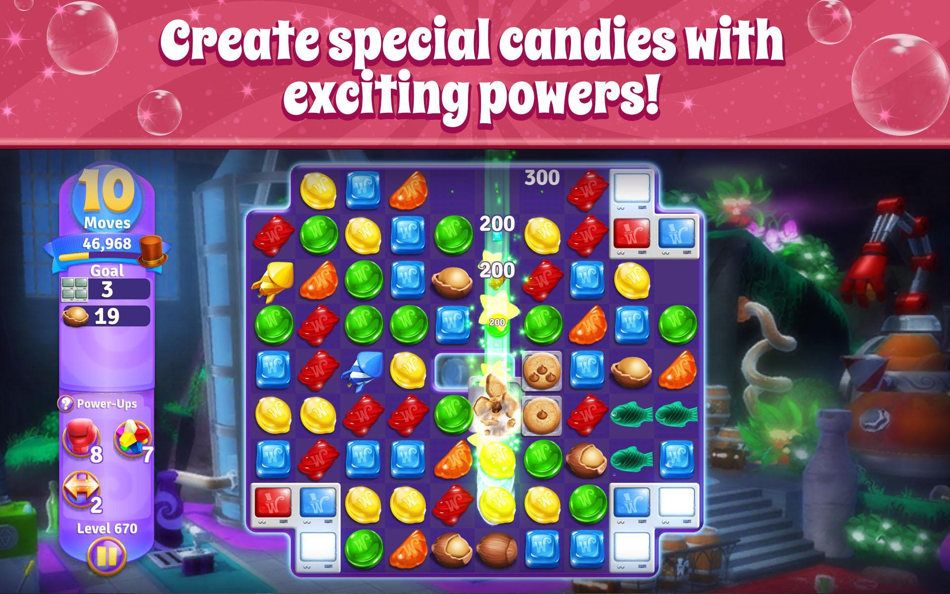 Cuplikan Layar Game Wonka's World of Candy Match 3