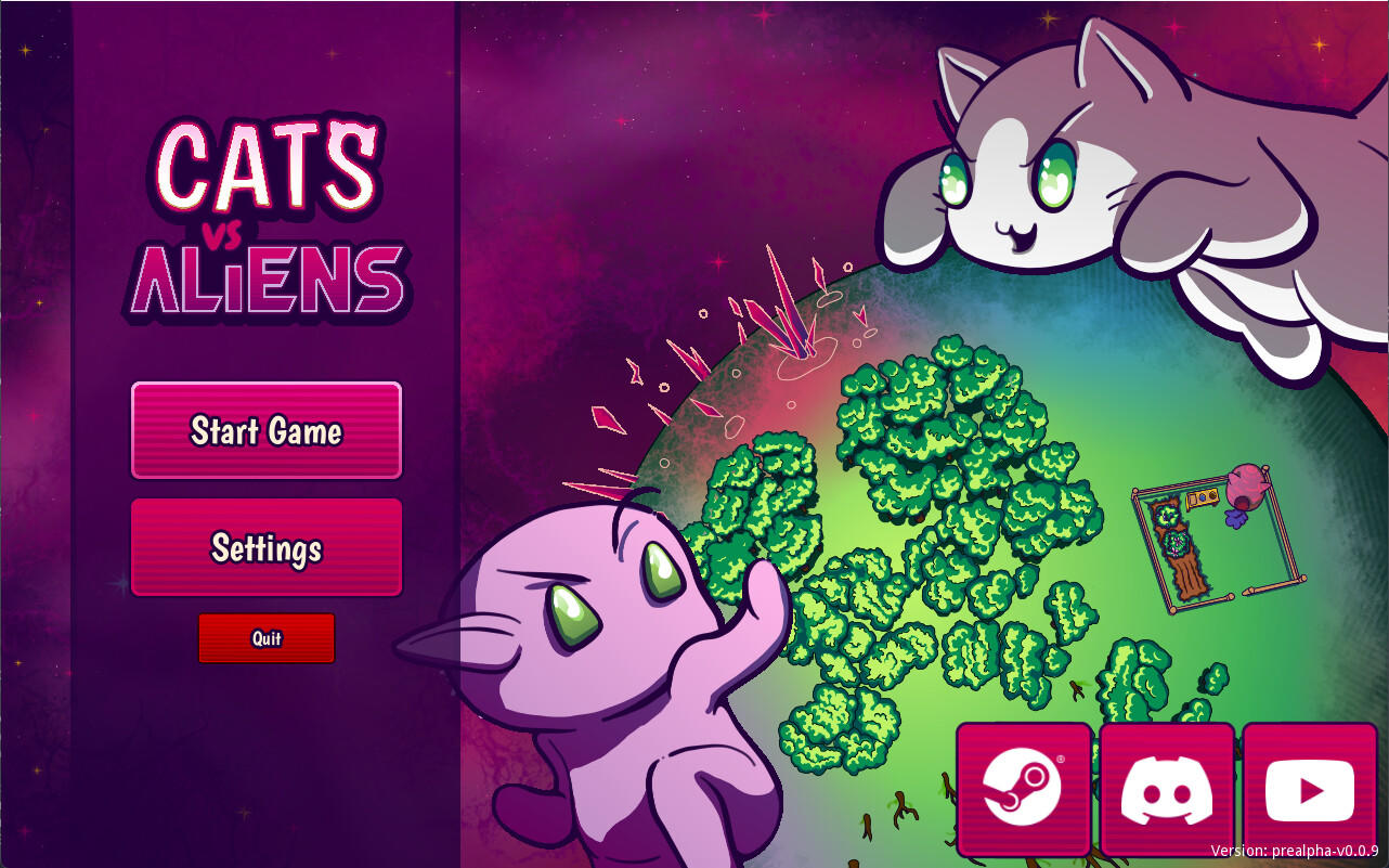 Cats vs. Aliens 게임 스크린 샷