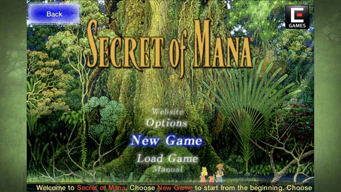 Secret of Mana 게임 스크린 샷