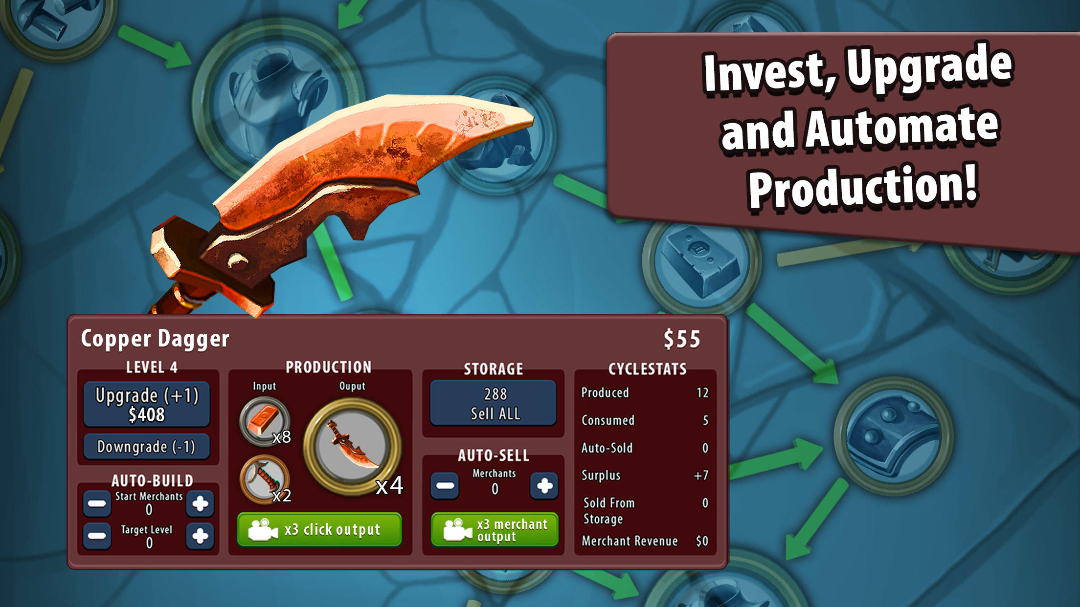 Crafting Idle Clicker Game Screenshot