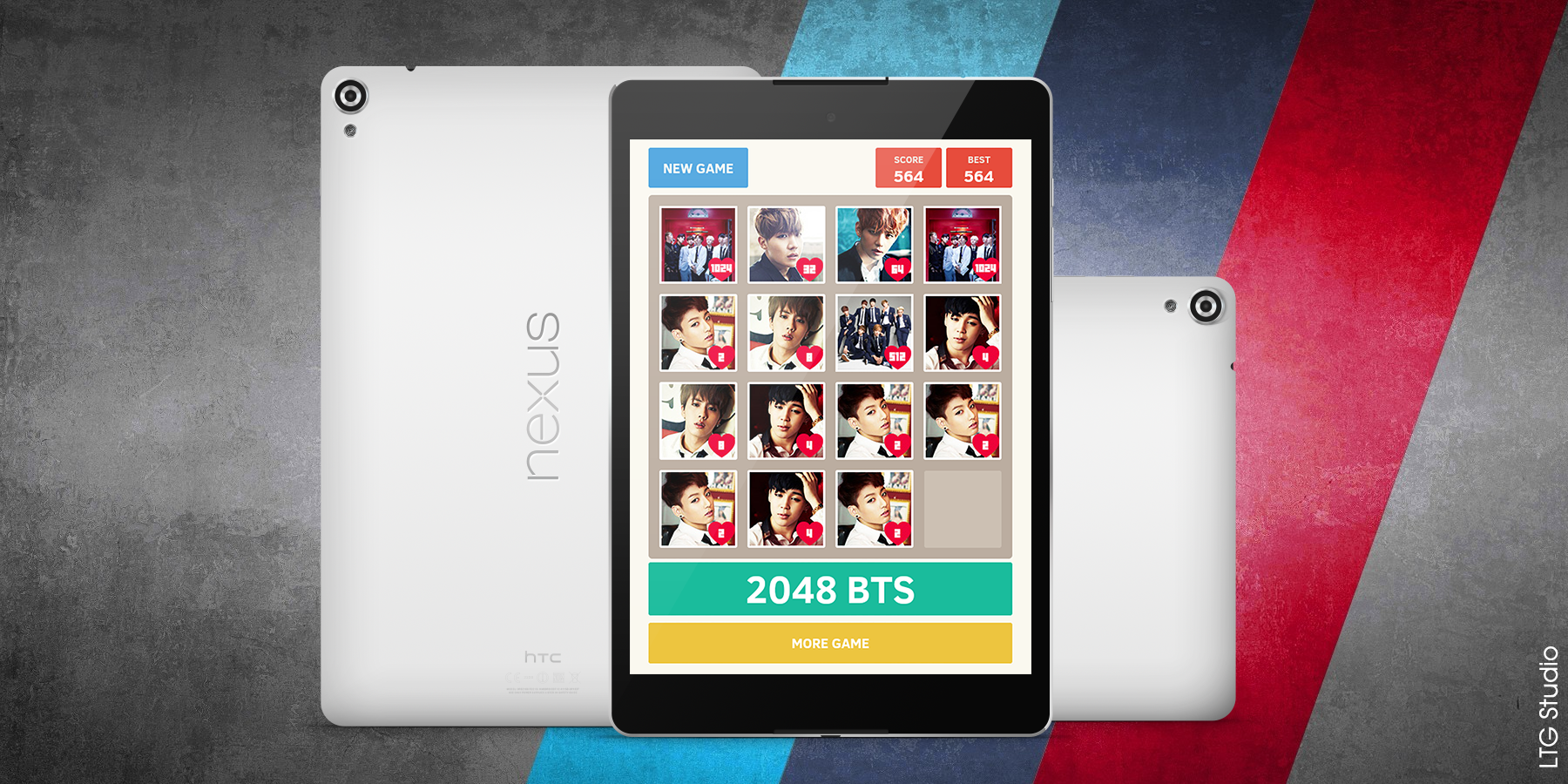 Скриншот игры 🌟 2048 BTS Bangtan Boys Game