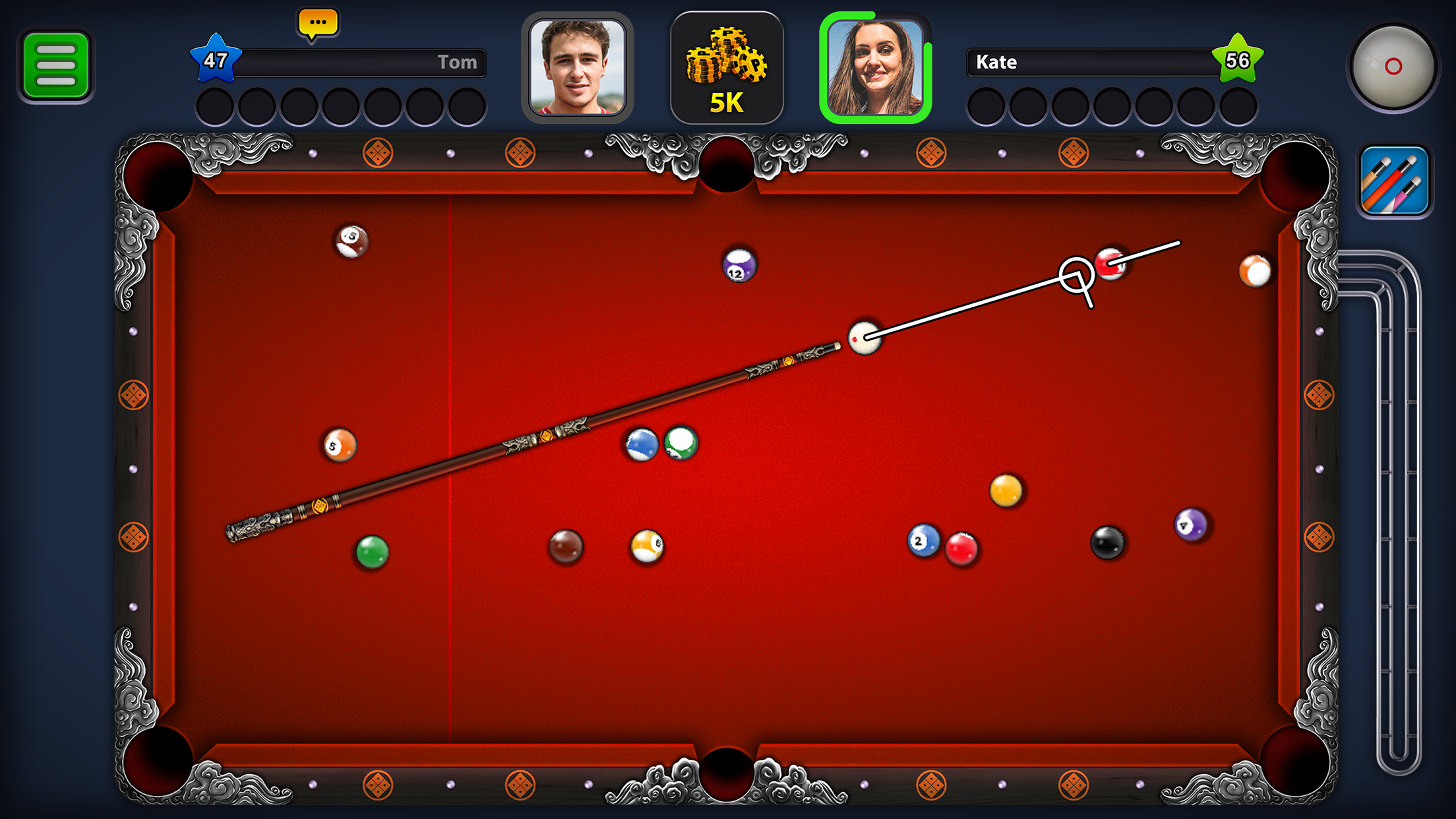 8 Ball Pool ゲームのスクリーンショット