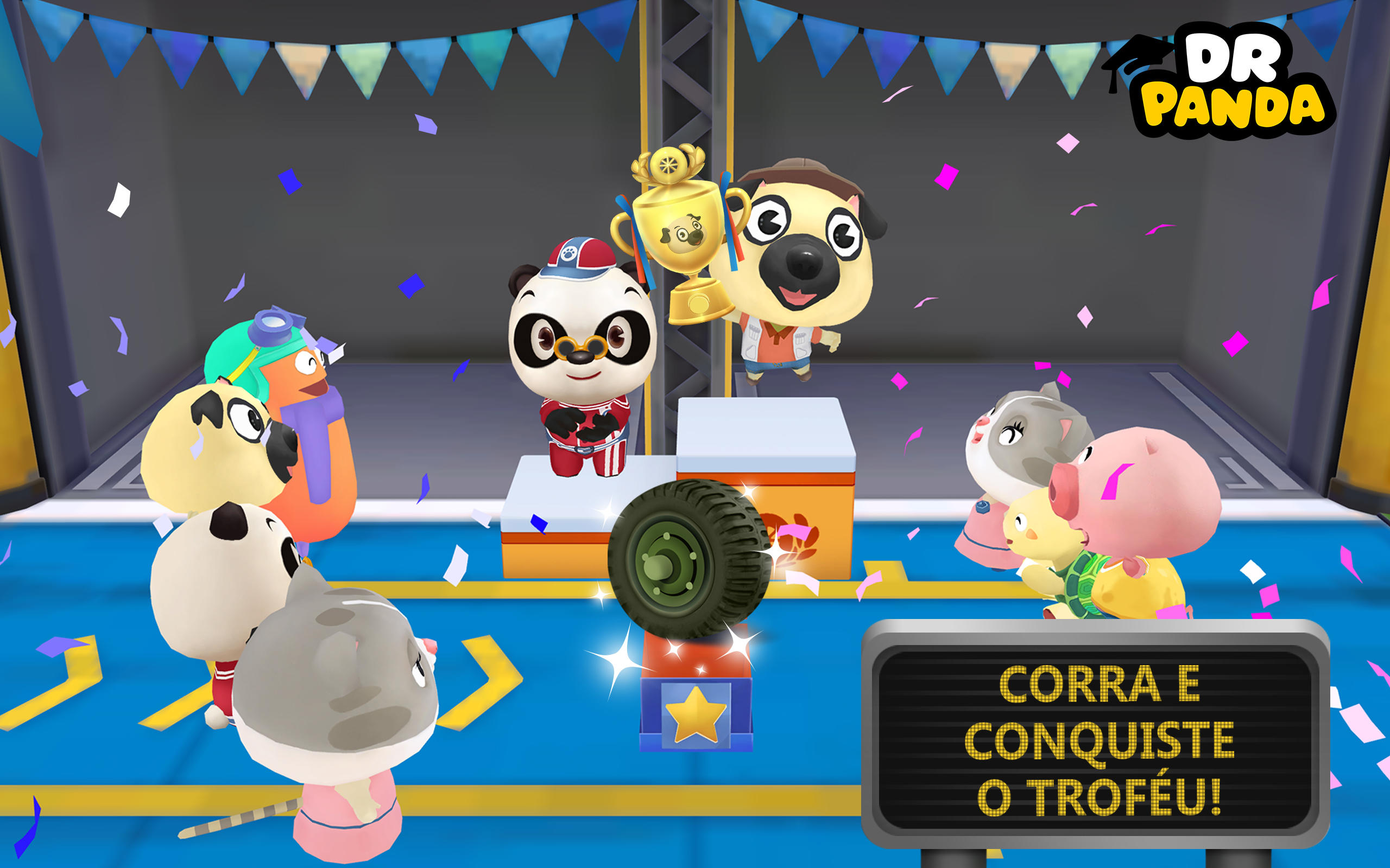 Captura de Tela do Jogo Dr. Panda Racers