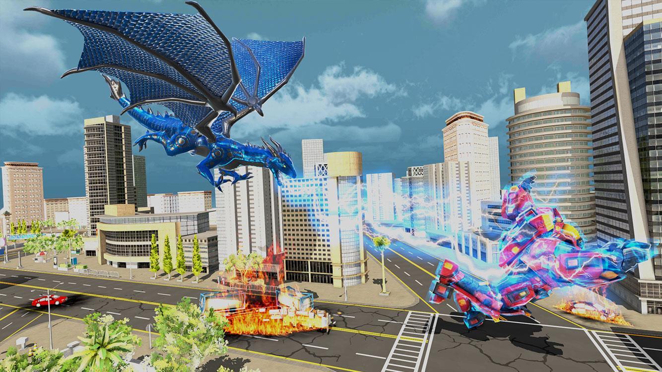 Electric Dragon Robot Transforming: Robot Wars Game Screenshot