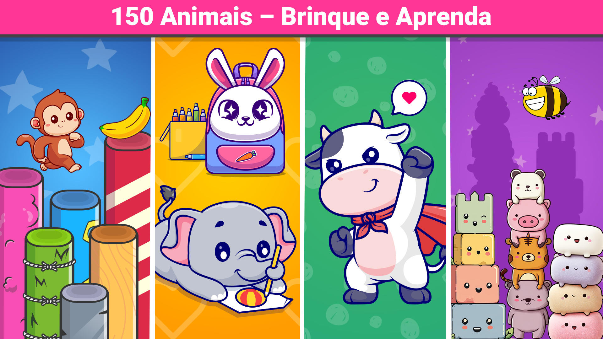 Captura de Tela do Jogo Animais puzzle Jogos Infantis