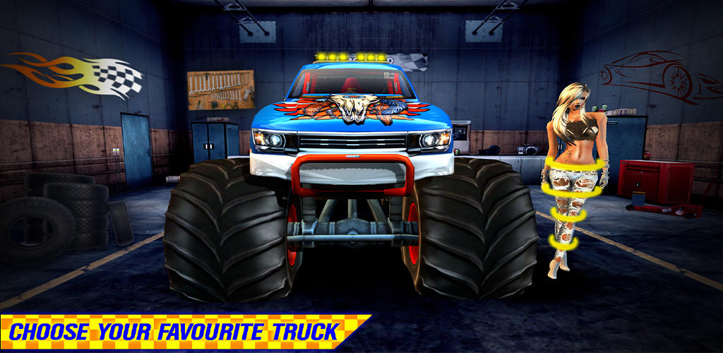 Captura de Tela do Jogo Monster Truck Shooting Racing