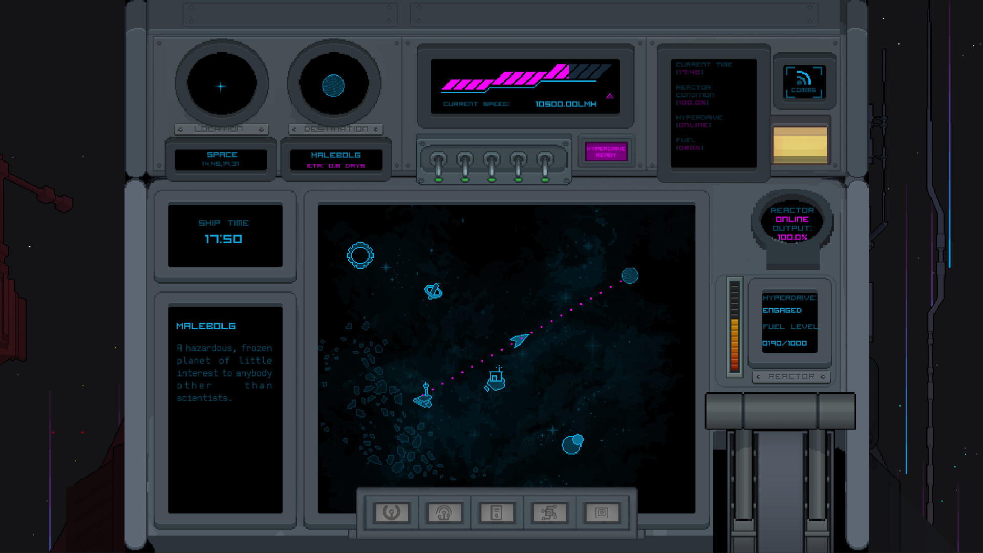 Screenshot of Starwisp Hyperdrive