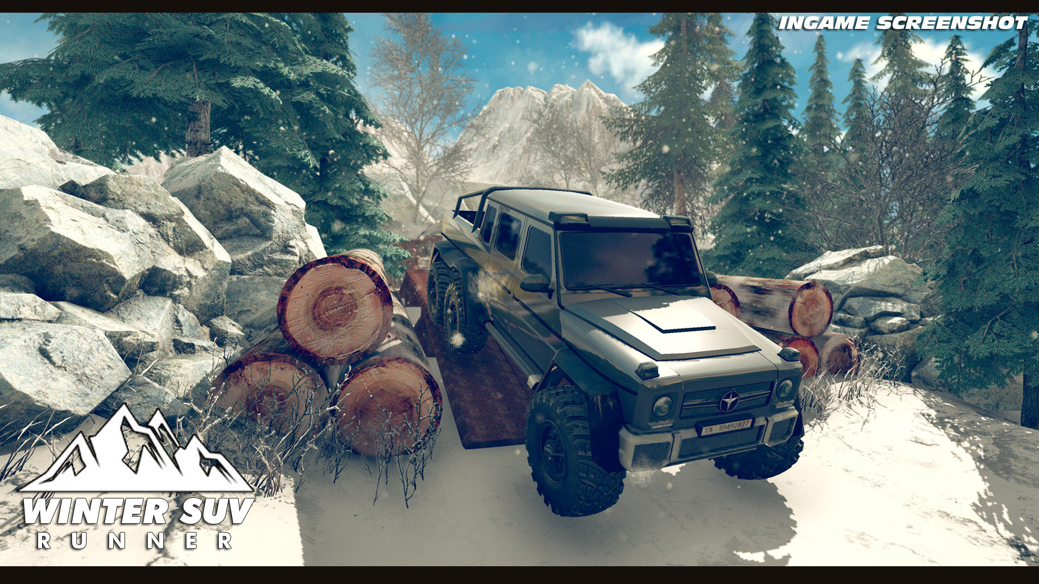 Screenshot of Winter SUV Mountains Runner