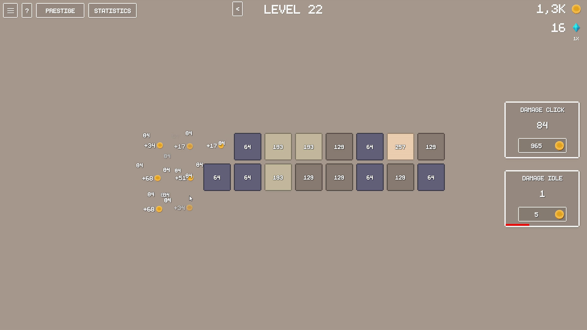 Idle Blocks Game Screenshot