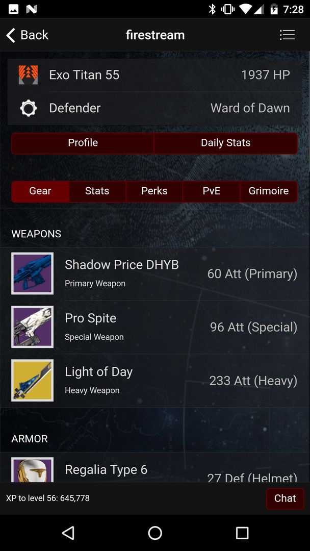 Screenshot of RPG for Destiny