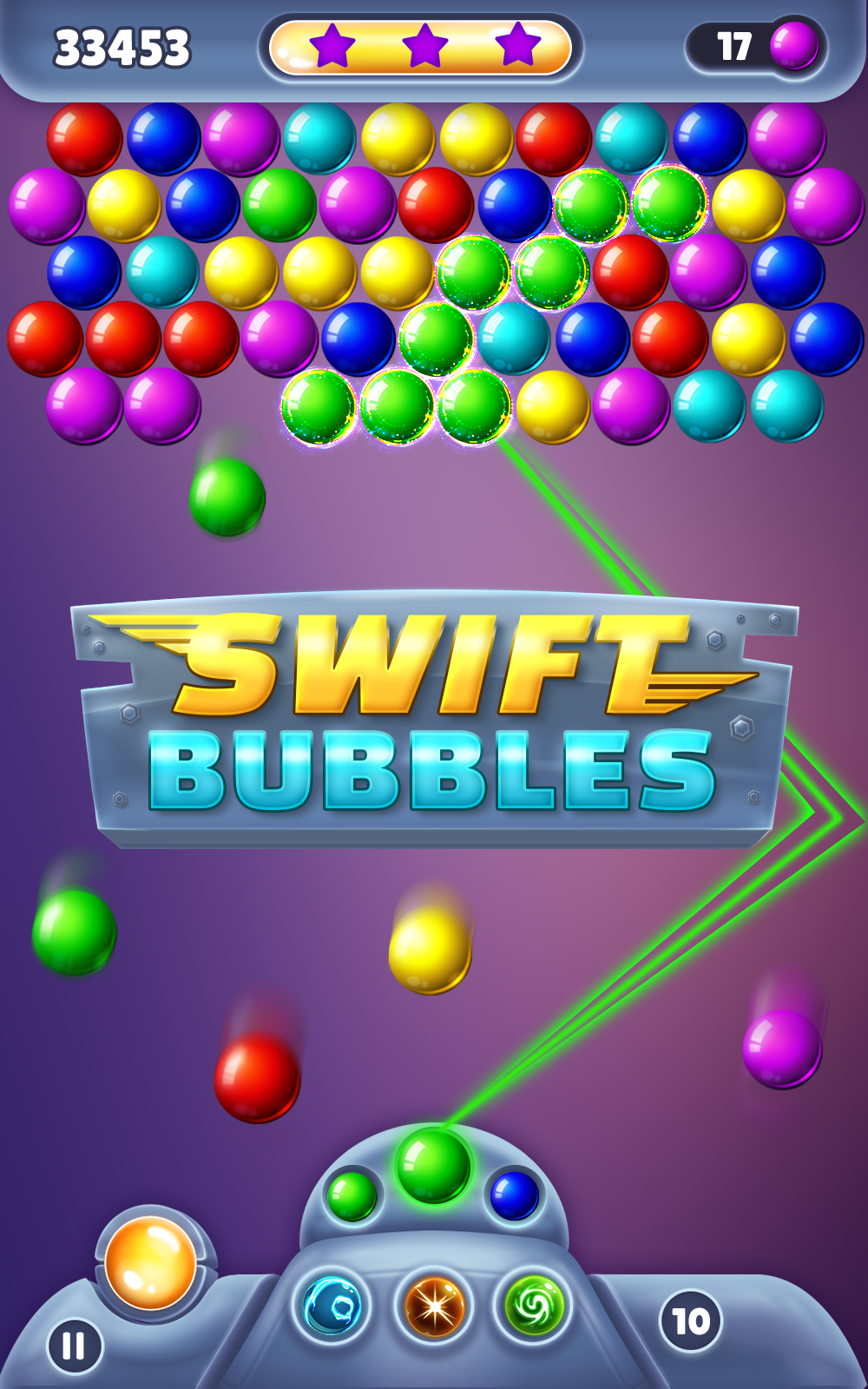 Screenshot of Swift Bubbles