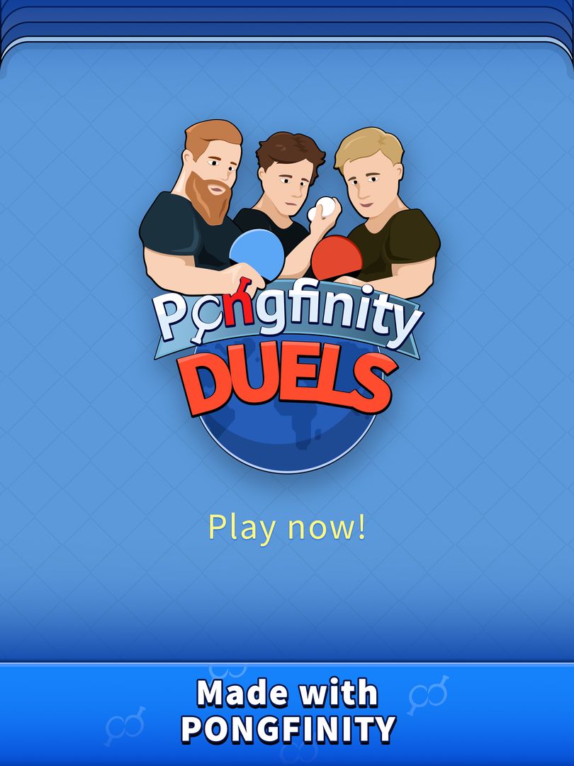 Pongfinity Duels: 일대일 온라인 탁구 게임 스크린 샷