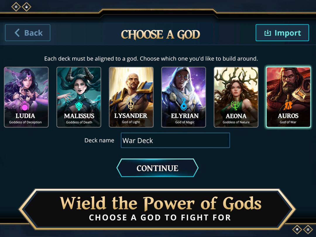 Screenshot of Gods Unchained