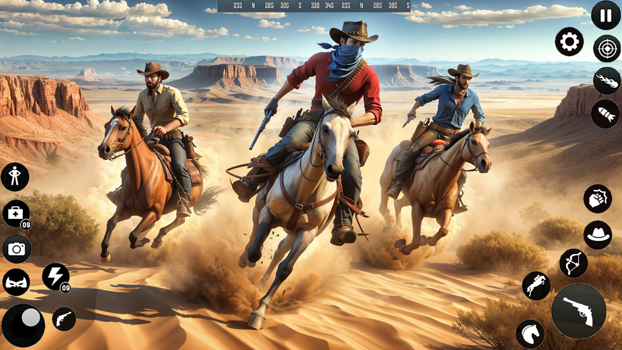 Wild West: Outlaw Cowboys TDM Game Screenshot