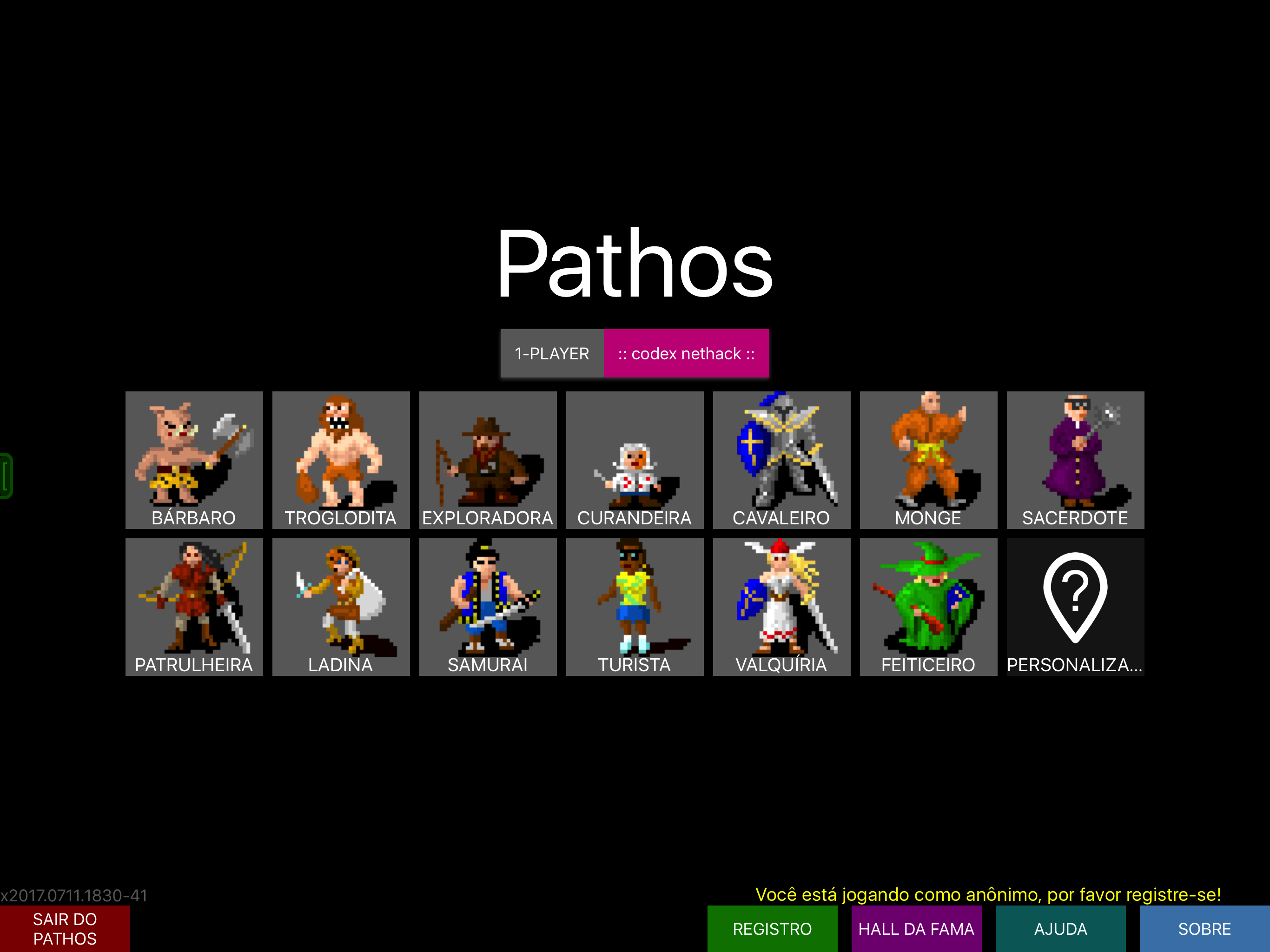 Captura de Tela do Jogo Pathos: Nethack Codex