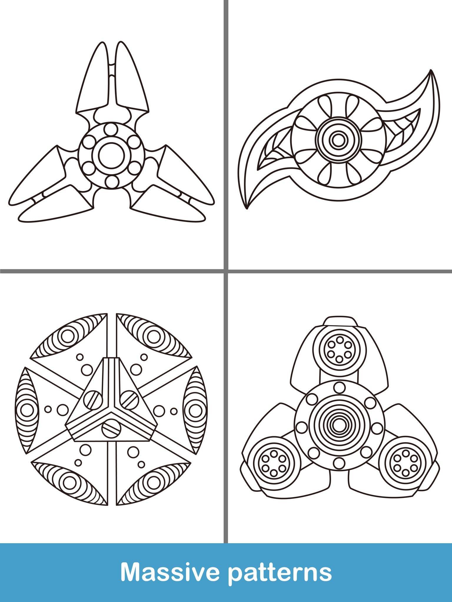 Fidget Spinner Coloring Books Game Screenshot