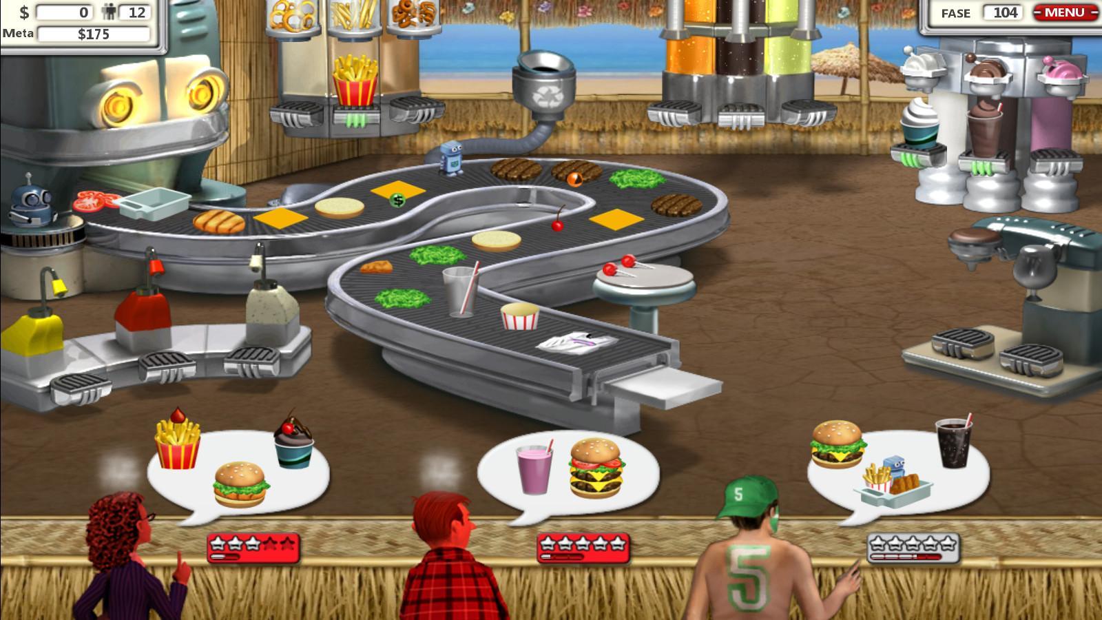 Captura de Tela do Jogo Burger Shop 2