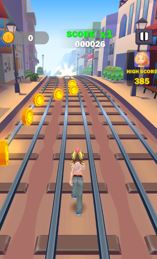 Cuplikan Layar Game Subway runner guy: Bad Guy