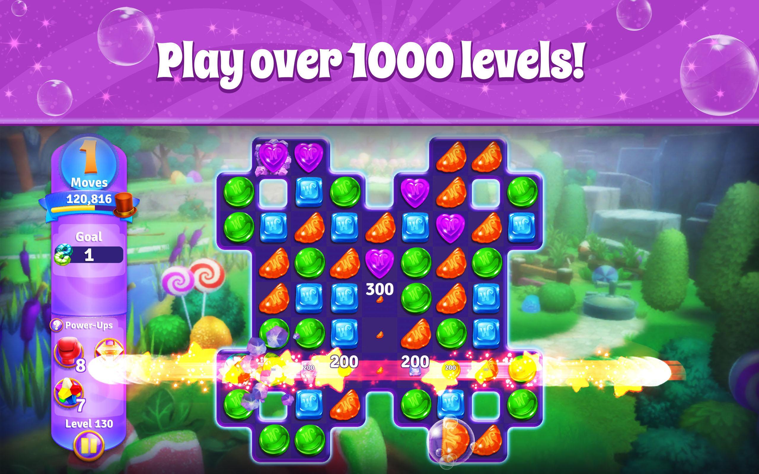 Cuplikan Layar Game Wonka's World of Candy Match 3